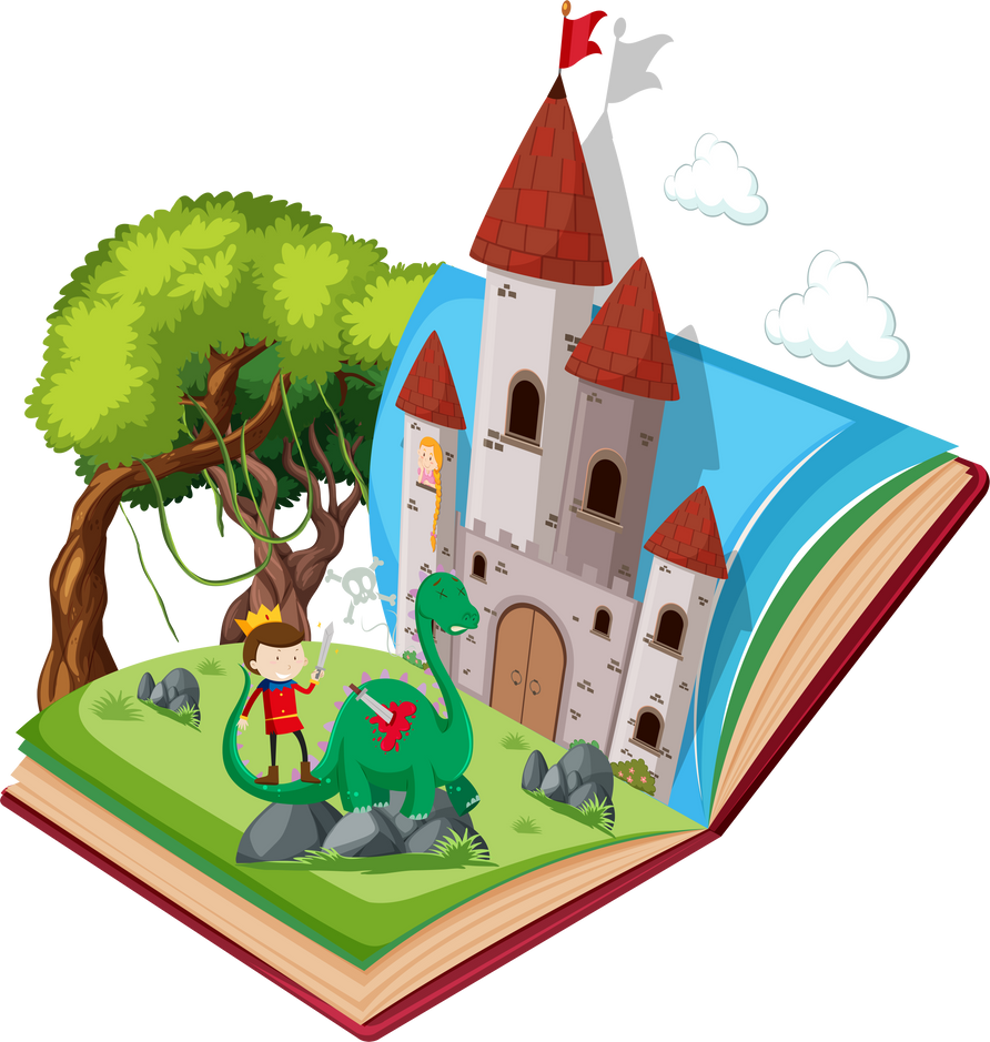 Fairy tale open book